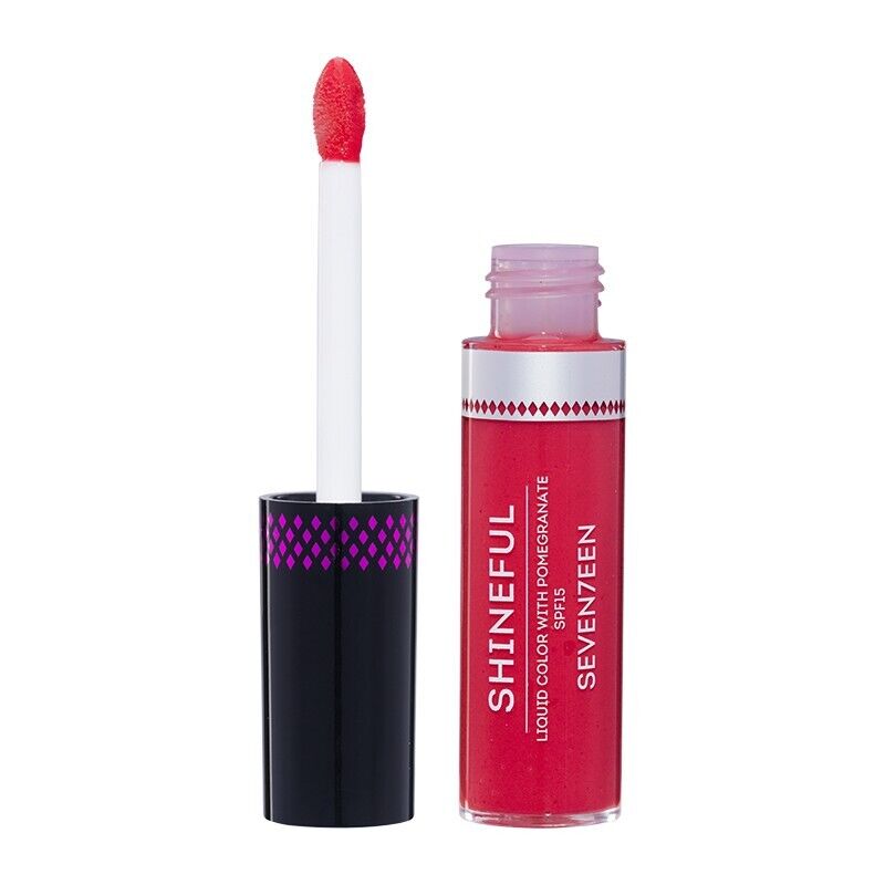 Seventeen,Shineful Lipstick Liquid Color,10 Rich Red,10 ml,SPF 15