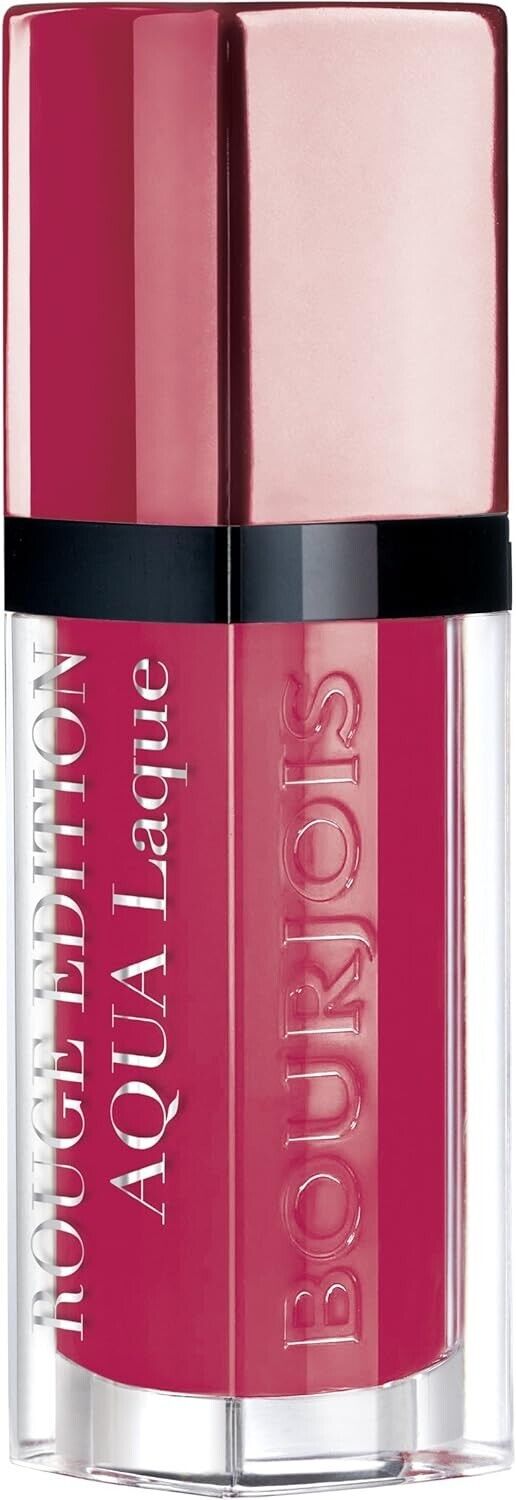 Bourjois Paris Rouge Edition Aqua Laque Lipsticks,07 Fuchsia Perche,7.7ml