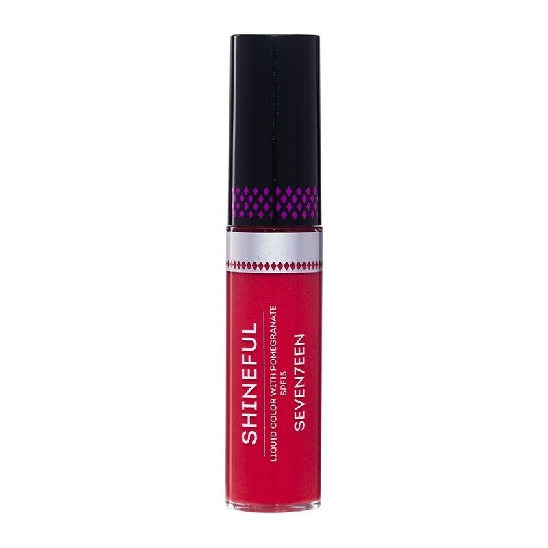 Seventeen,Shineful Lipstick Liquid Color,10 Rich Red,10 ml,SPF 15