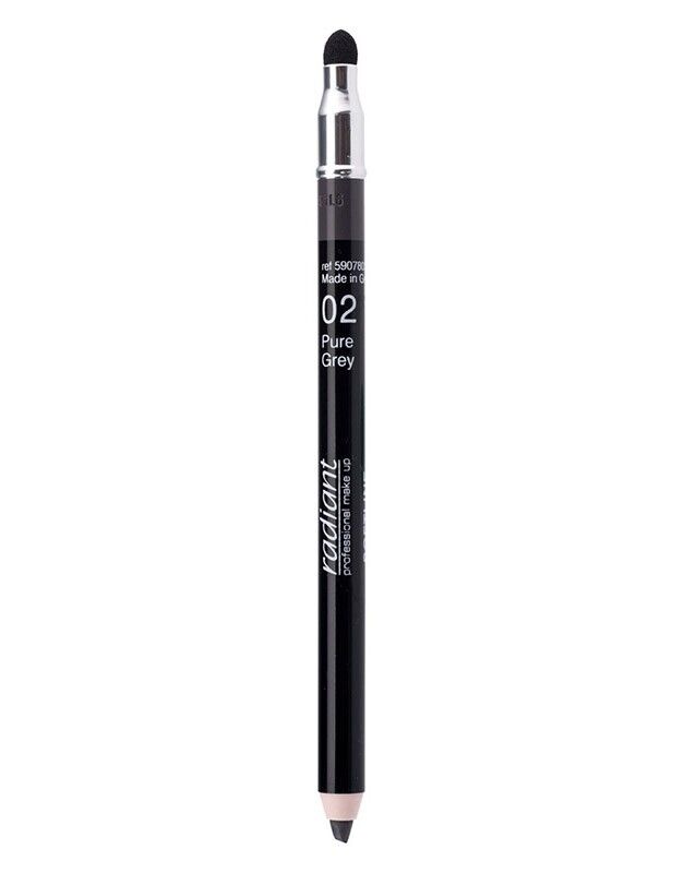 Radiant Softline Waterproof Eye Pencil with Smudging Tool,02 Pure Grey,Free 🚚