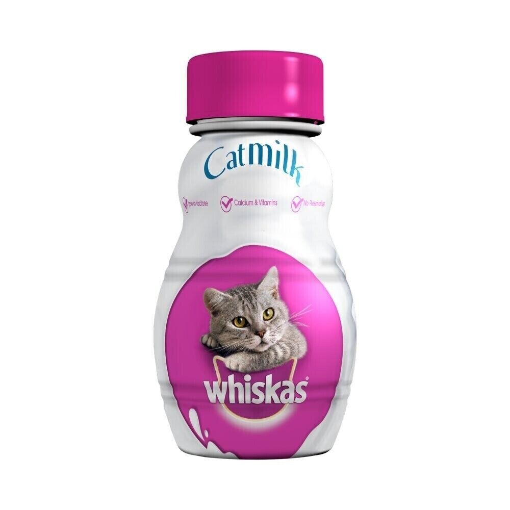Whiskas Kitten Cat Milk Bottle with Calcium&Vitamins,Low Lactose,200ml