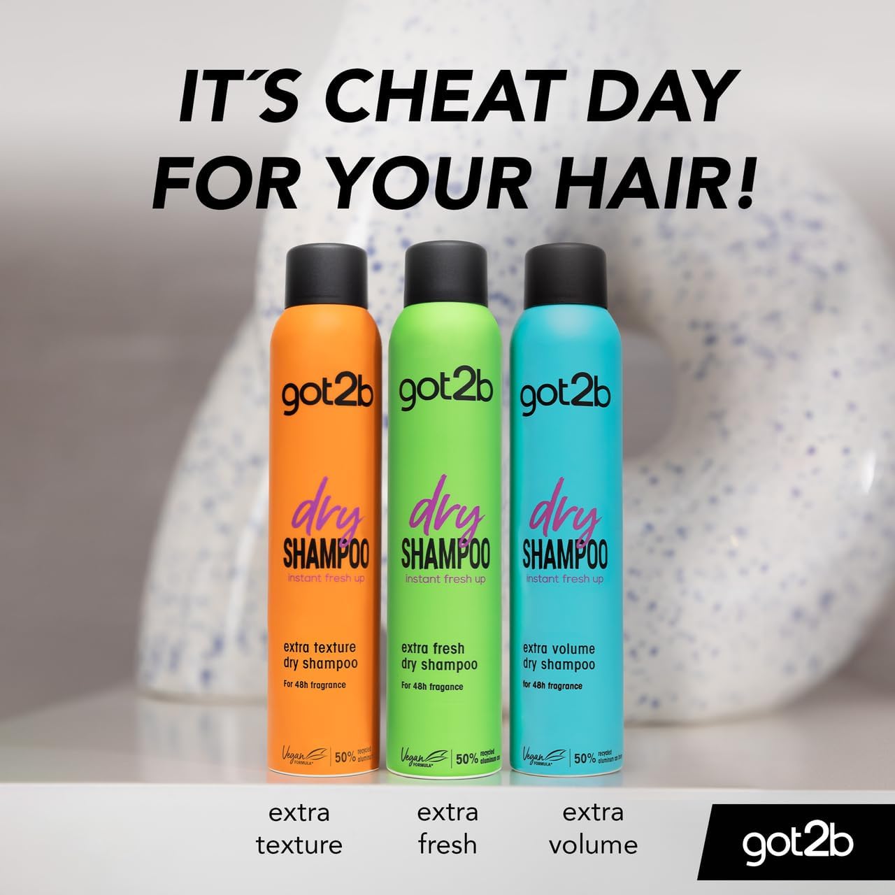 got2b Fresh It Up, No Rinse Spray to Refresh Hair in Between Washes, No White Residue, Dry Shampoo, Extra Fresh 200ml