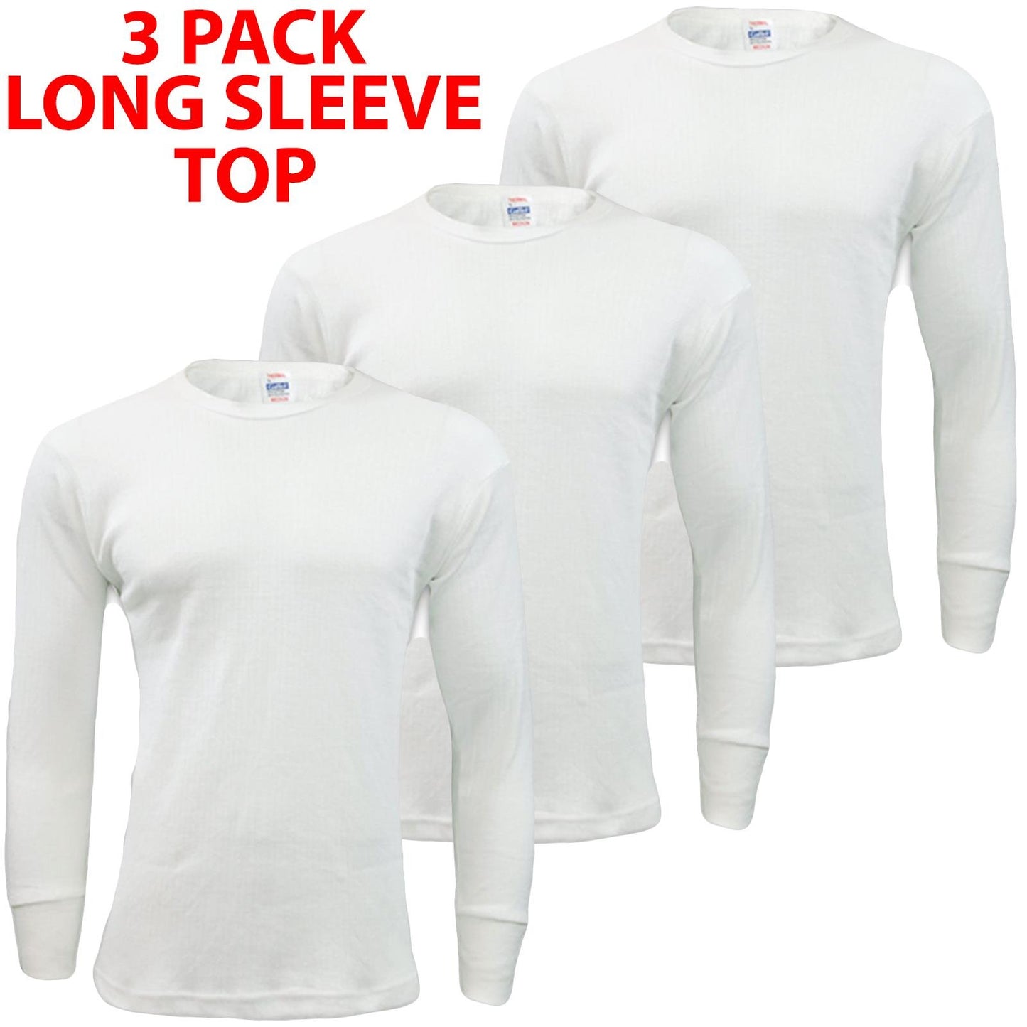 Pack of 3 Thermal T-Shirts or Long Johns Cosy Essentials for Cold Weather S-XXL