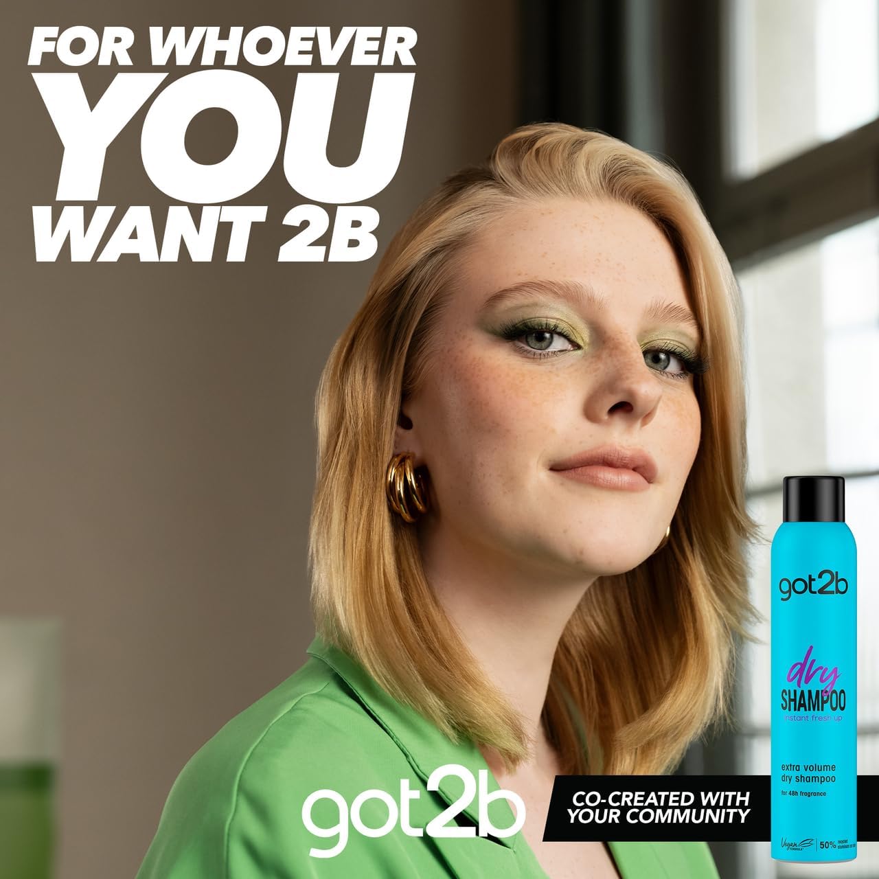 got2b Fresh It Up, No Rinse Spray to Refresh Hair in Between Washes, No White Residue, Dry Shampoo, Extra Volume 200ml