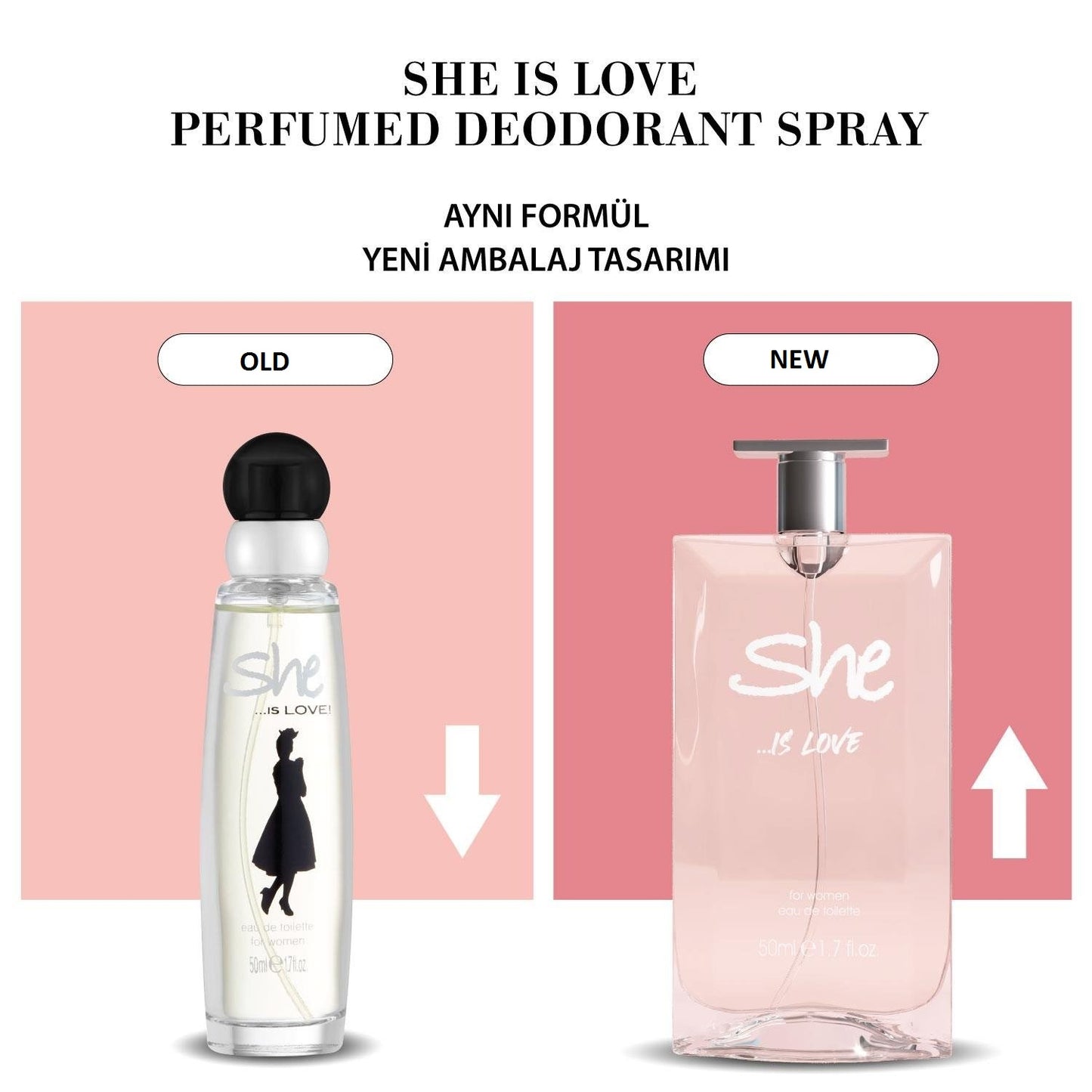 She Is Love Perfume 50ml+Deodorant 150ml Gift Set by Hunca