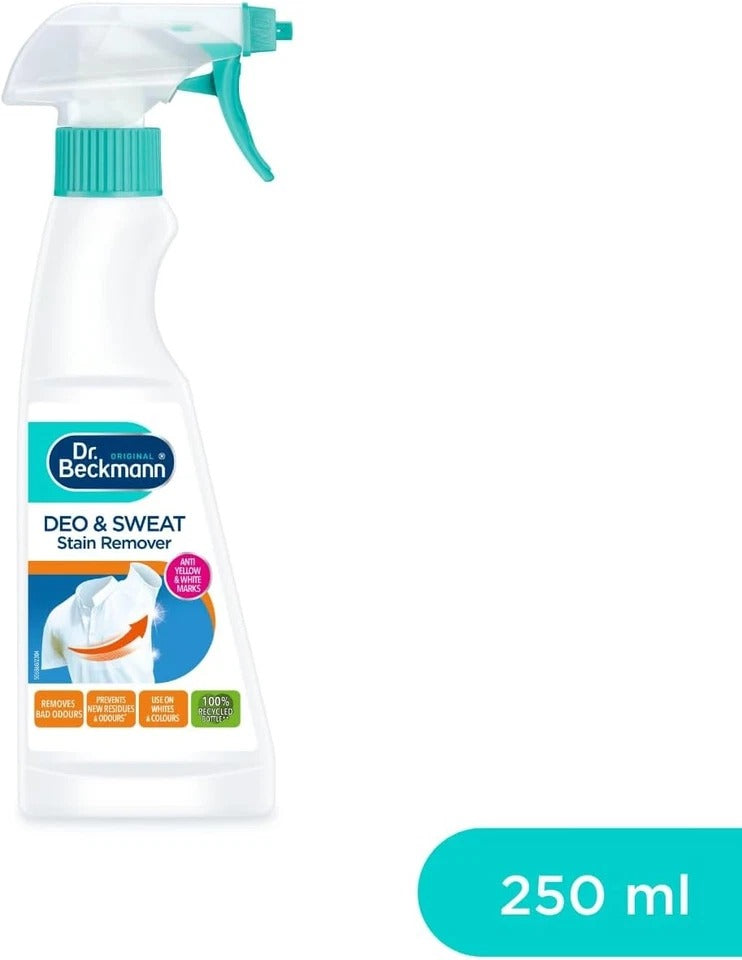 Dr Beckmann Deo & Sweat Stain Remover 250ml Anti Yellow Marks
