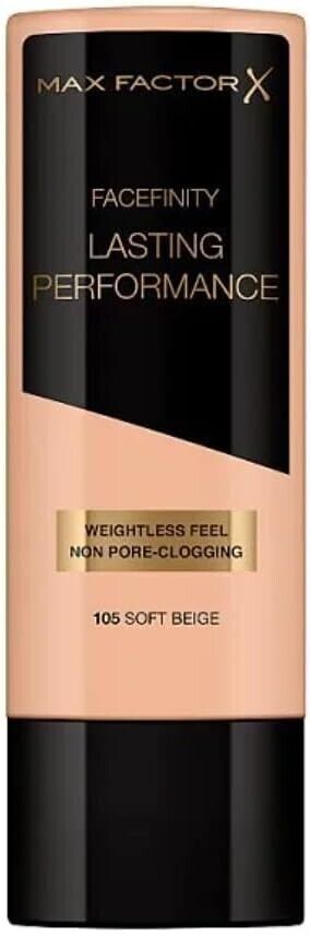 Max Factor Lasting Performance Foundation, 35ml, No.105, Soft Beige,Genuine Prod