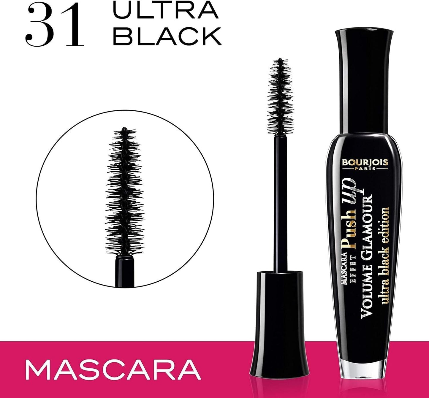 Bourjois Volume Glamour Effet Push Up Volumizing&Curling Mascara 31 Black