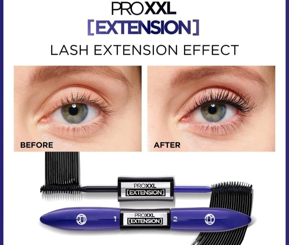 L’Oreal Paris Pro XXL Extension 2 Step Mascara ,Black,12 ml