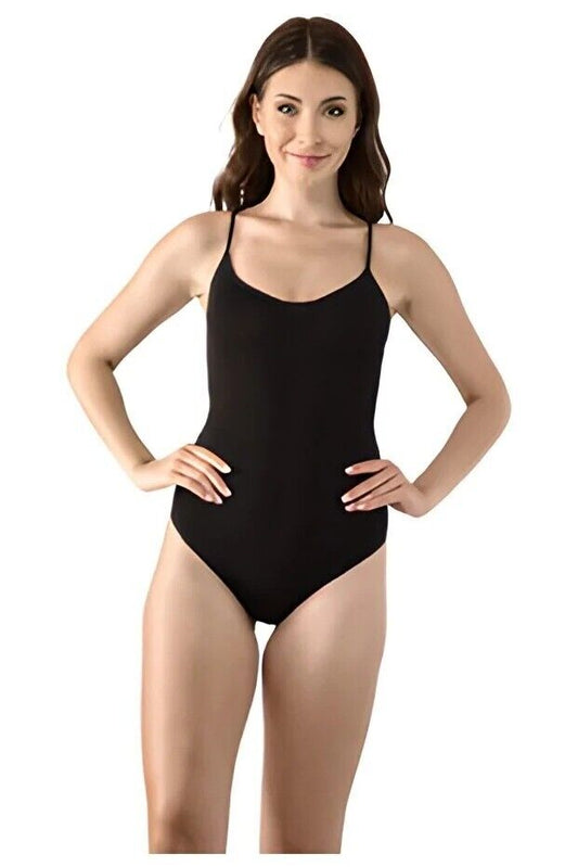 Vivaldi Lycra Rope Strap Undershirt Body,Code 313,Size M,Black