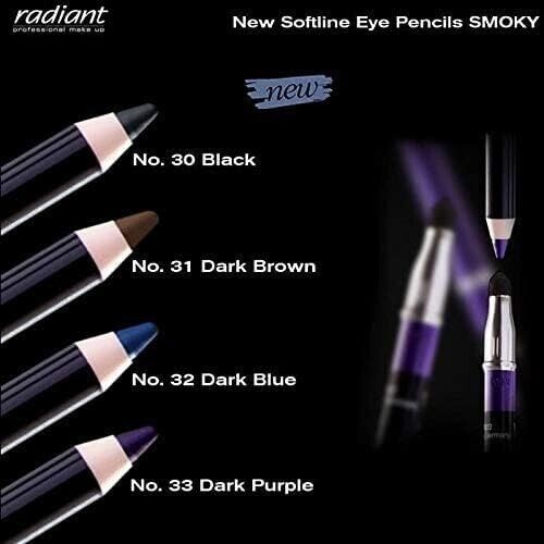 Radiant Softline Waterproof Eye Pencil with Smudging Tool,32 Dark Blue,Free 🚚