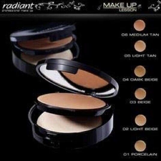 RADIANT COSMETICS,VELVET FINISH CREAM POWDER MAKEUP SPF 15,02 LIGHT BEIGE