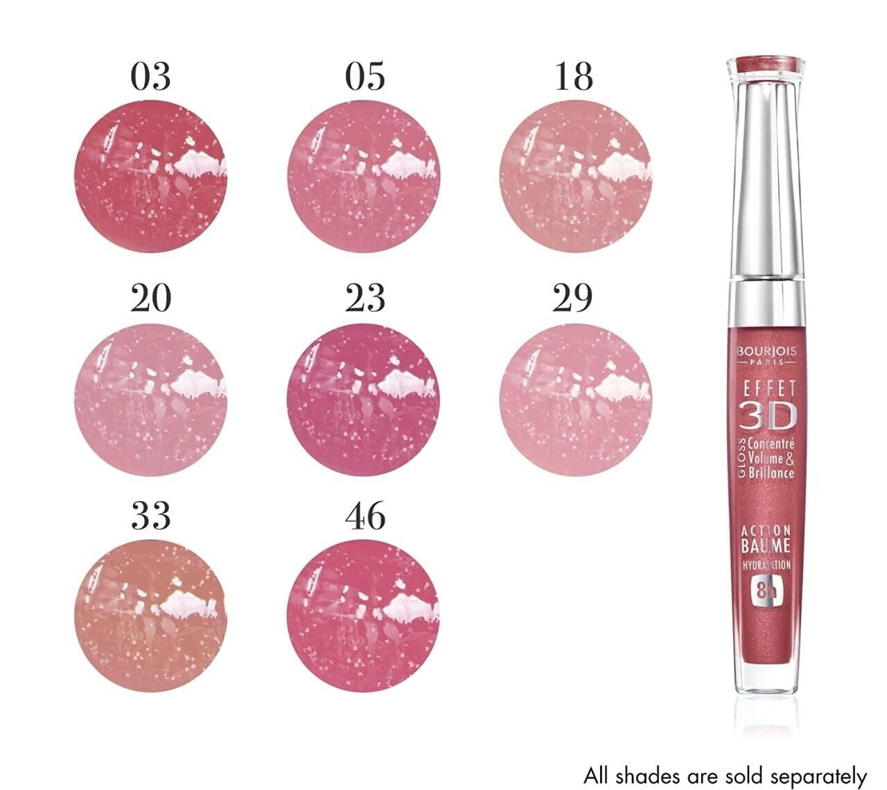 Bourjois Effet 3D Rose Charismatic Lip Gloss 03 Brun Rose Academie,5.7 ml