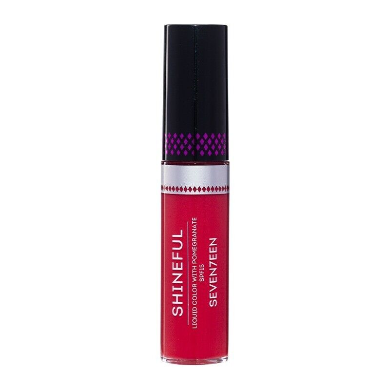 Seventeen,Shineful Lipstick Liquid Color,10 Rich Red,10 ml,SPF 15 