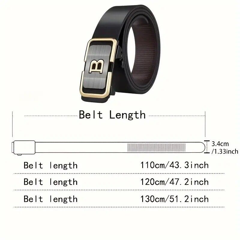 Toothless Inner Wear Belt For Men, Automatic Buckle Belt For Business, Free 🚚