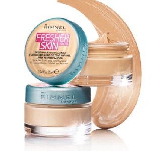 Rimmel London Fresher Skin Foundation,100 Ivory,SPF 15,25 ML,by luxeemporium