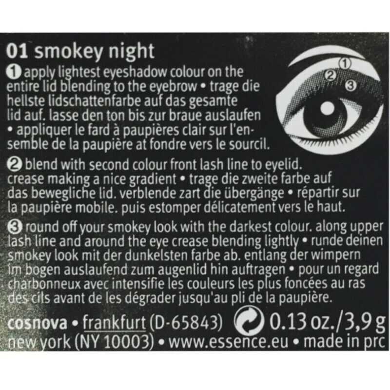 Essence Smokey Eyes Eyeshadow Set, 01 Smokey Night ,3.9 g,by luxeemporium