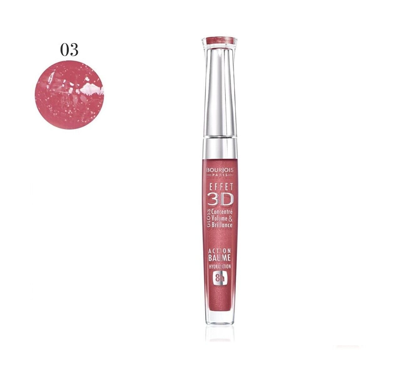 Bourjois Effet 3D Rose Charismatic Lip Gloss 03 Brun Rose Academie,5.7 ml