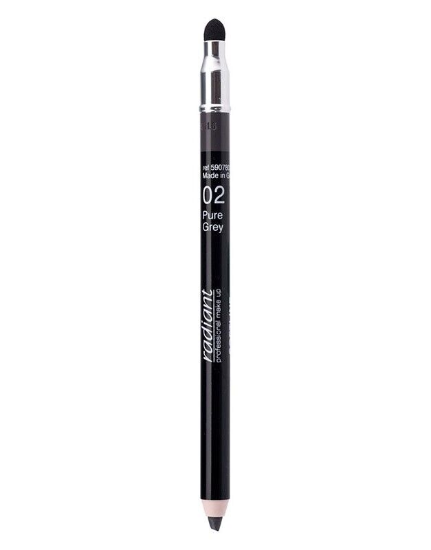 Radiant Softline Waterproof Eye Pencil  with Smudging Tool,02 Pure Grey,Free 🚚