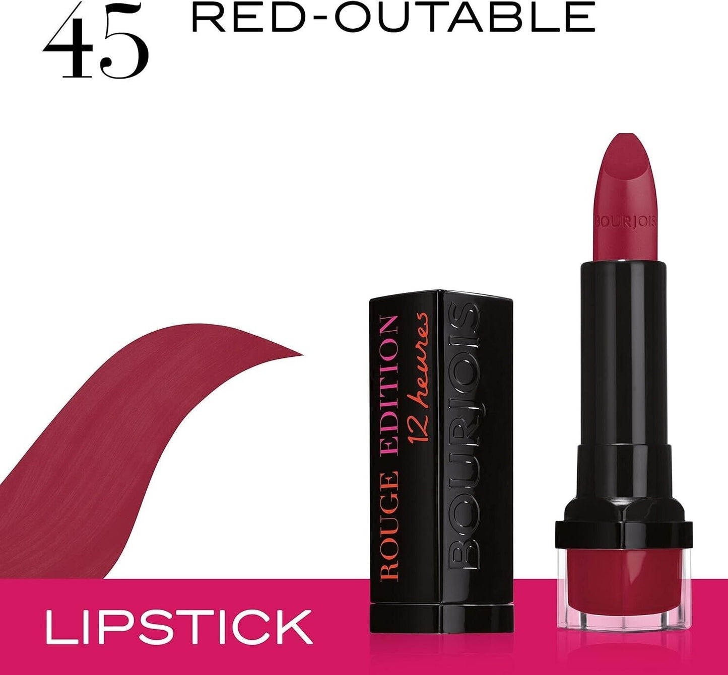 Bourjois Rouge Lipstick, 45 Red-Outable ,3.5g