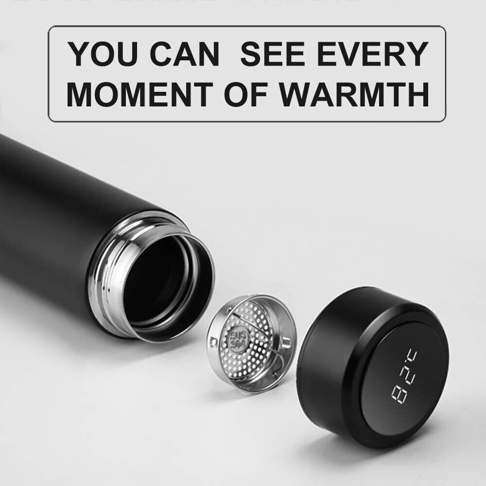 Smart Thermos Stainless Steel Double Wall Waterproof,Temperature Display ,500 ml