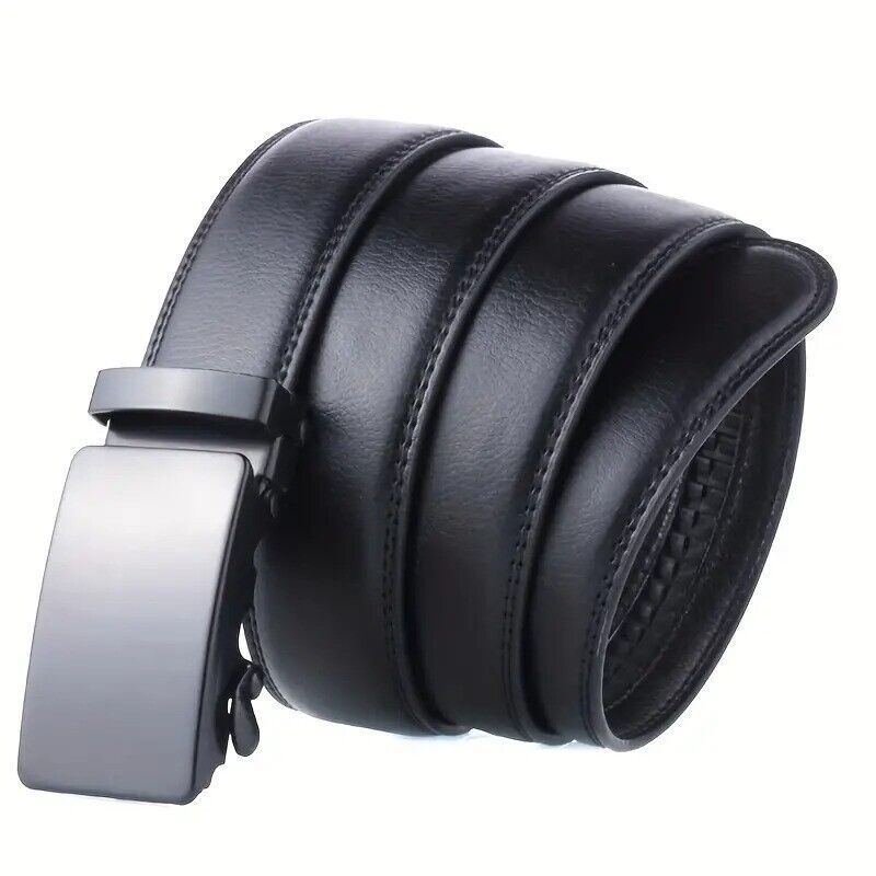 Men's Automatic Buckle Belt PU Leather Belt Business Suit Waist Strap,Free 🚚