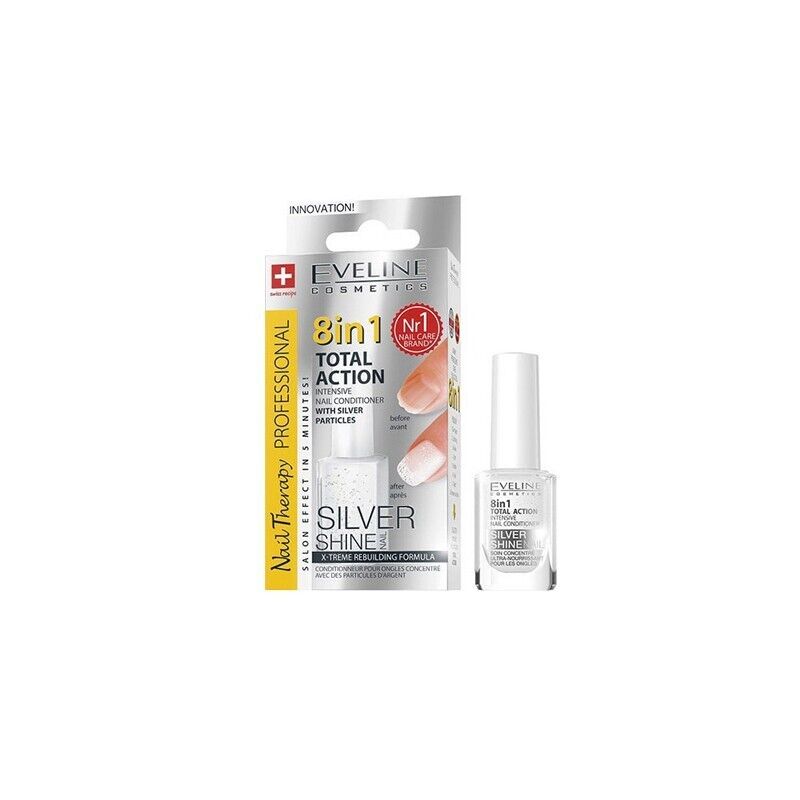 Eveline Professional Nail Therapy Total Action 8in1 Silver Nail Conditioner12 ml