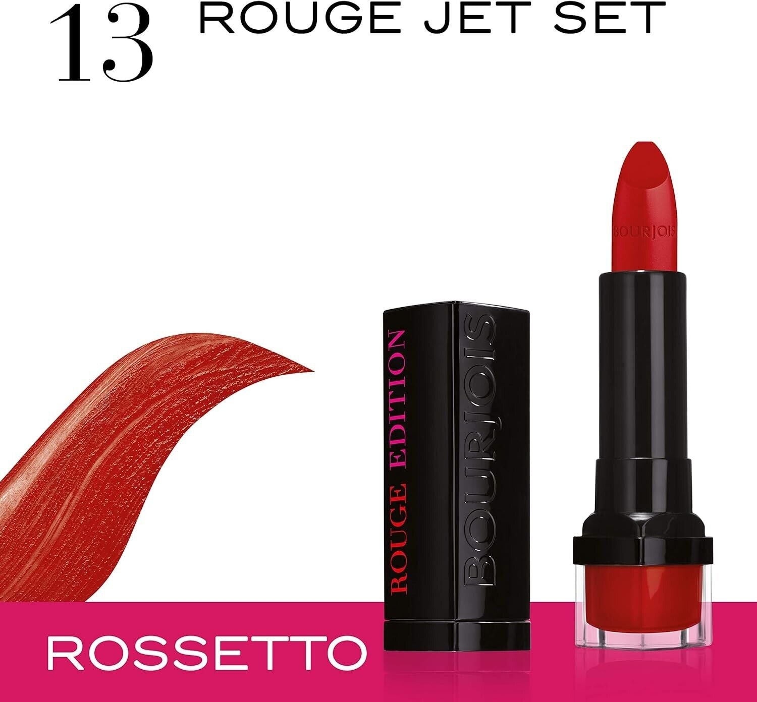 Bourjois Rouge Edition Bullet Lipstick 13 Rouge Jet Set Reds,3.5g