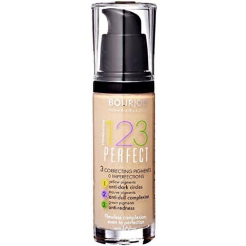 Bourjois Paris 123 Perfect Foundation 55 Dark Beige,SPF 10,30 ml