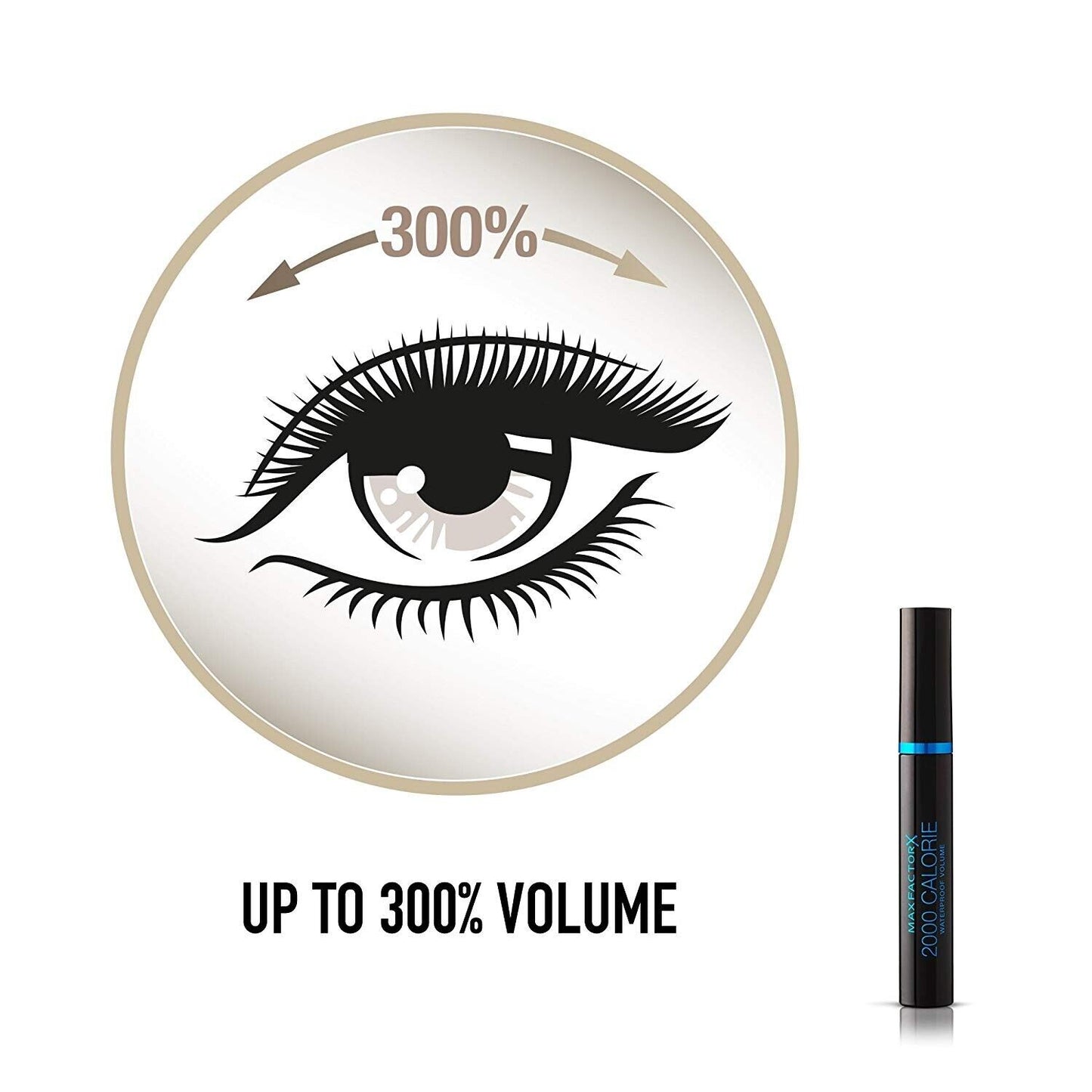 Max Factor 2000 Calorie Waterproof Volume Mascara 9ml Black