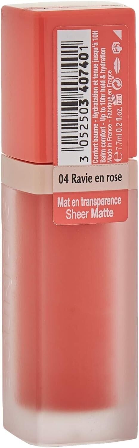 Bourjois Rouge Edition Souffle de Velvet Liquid Lipstick,4 Ravie En Rose