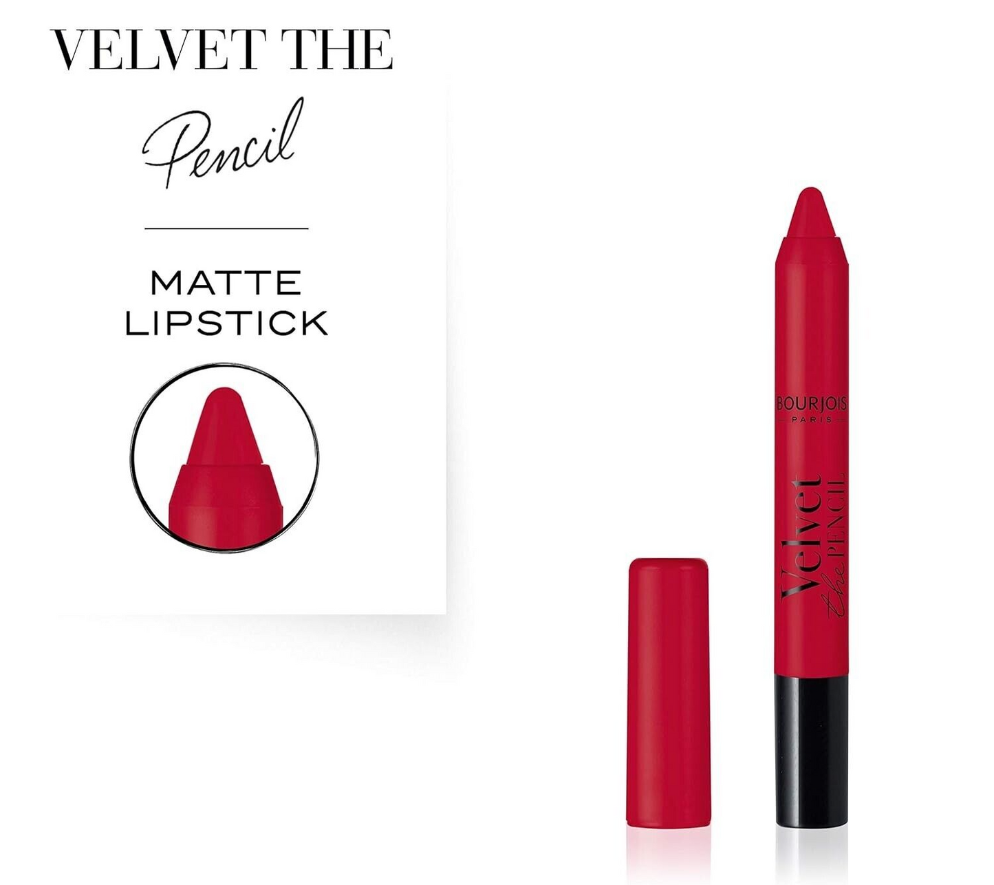 Bourjois Paris Velvet The Pencil Lipstick 15 Rouge Es-carmin,3 g