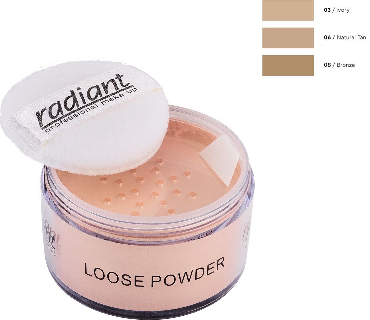 Radiant Professional  Loose Powder 06 Transparent  Natural Tan,28g