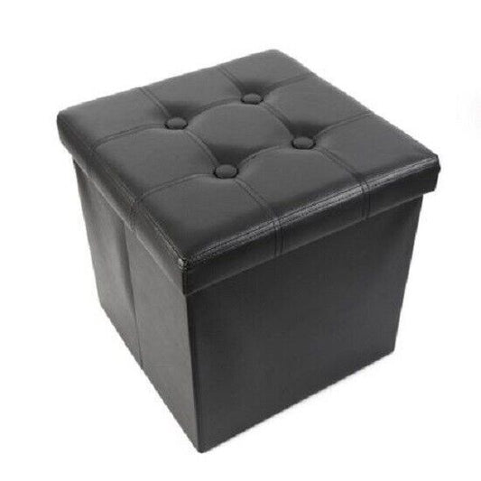 Folding stool with storage space,supported weight 150 kg,38X38X38 cm,TB75 BLACK