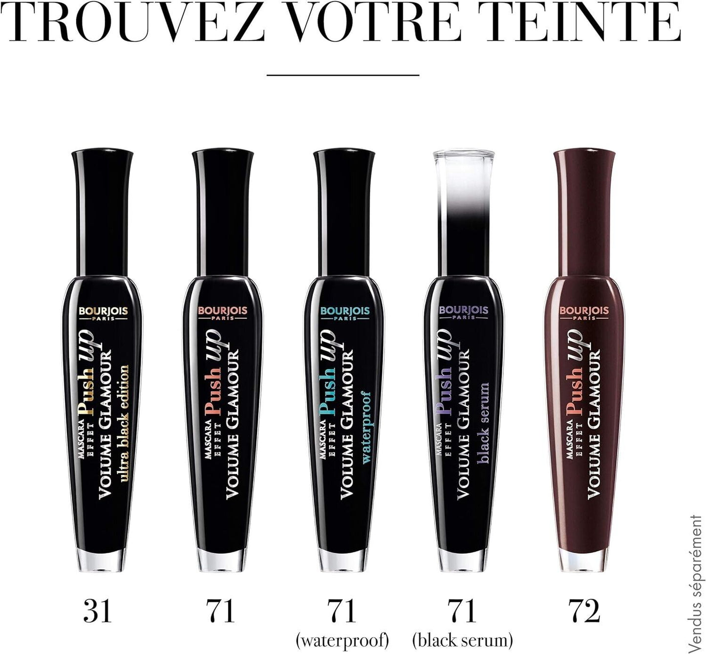 Bourjois Volume Glamour Effet Push Up Volumizing&Curling Mascara 71 Noir