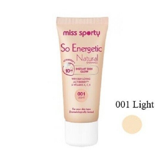 Miss Sporty So Energetic Natural Radiance Foundation 01 Light,30ml