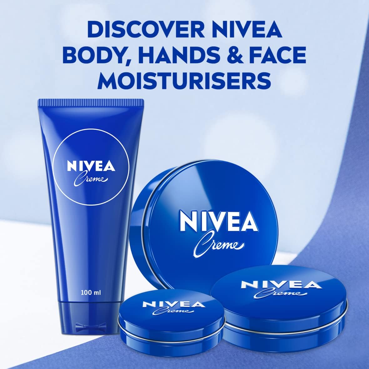 NIVEA Creme Tin (400ml), Moisturising Cream Provides Intensive Protective Care for Soft and Supple Skin, Ideal for Daily Use as a Face, Hand, or Body Cream