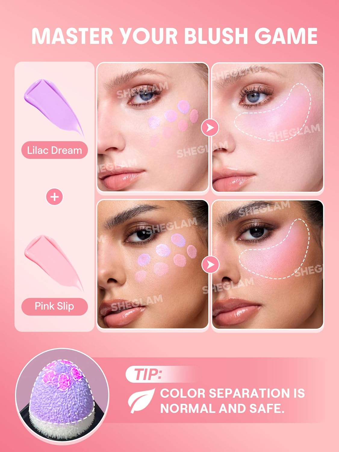 SHEGLAM Color Bloom Liquid Blush Makeup for Cheeks – Matte Finish, Free 🚚