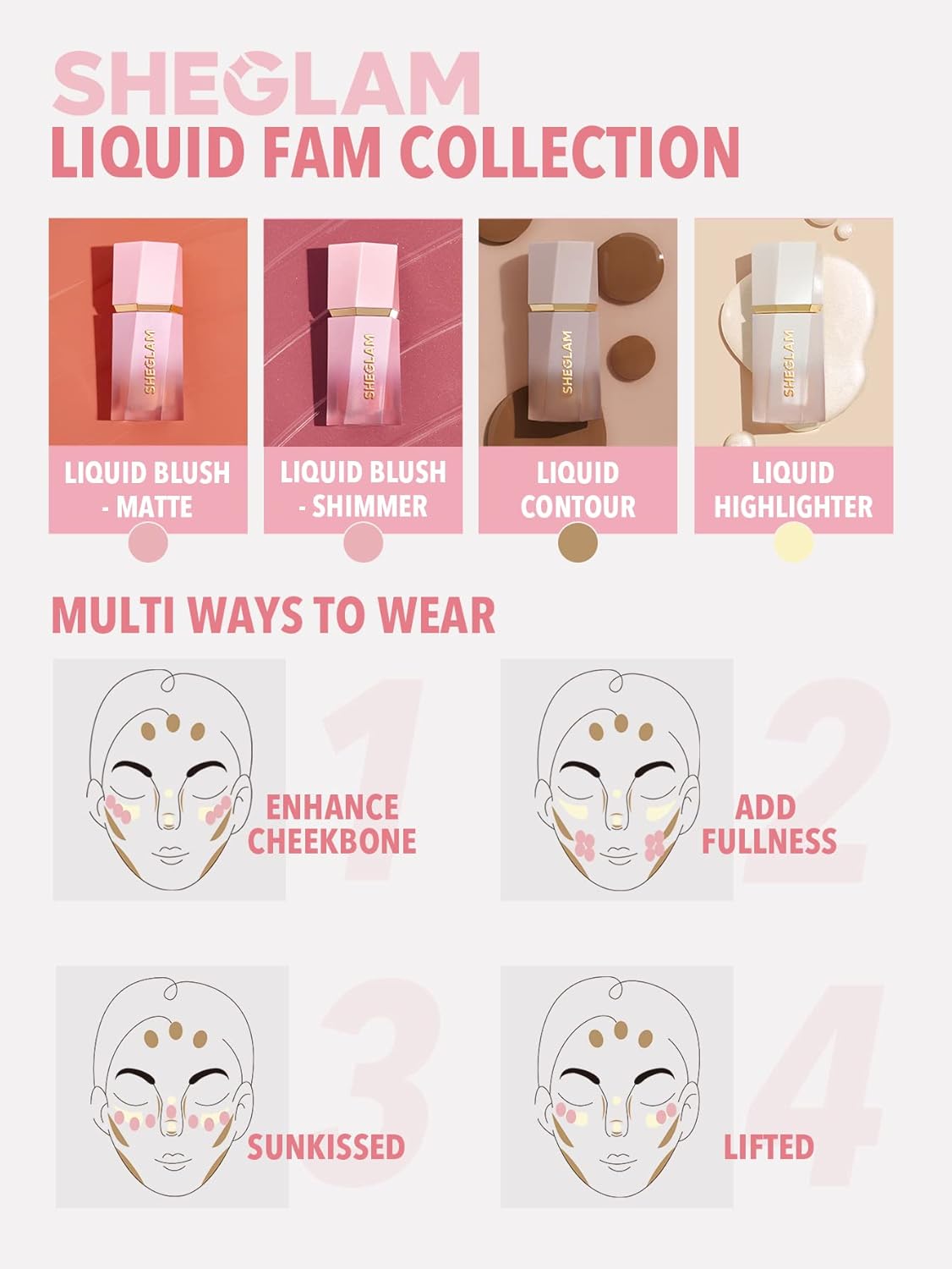 SHEGLAM Color Bloom Liquid Blush Makeup for Cheeks – Matte Finish, Free 🚚