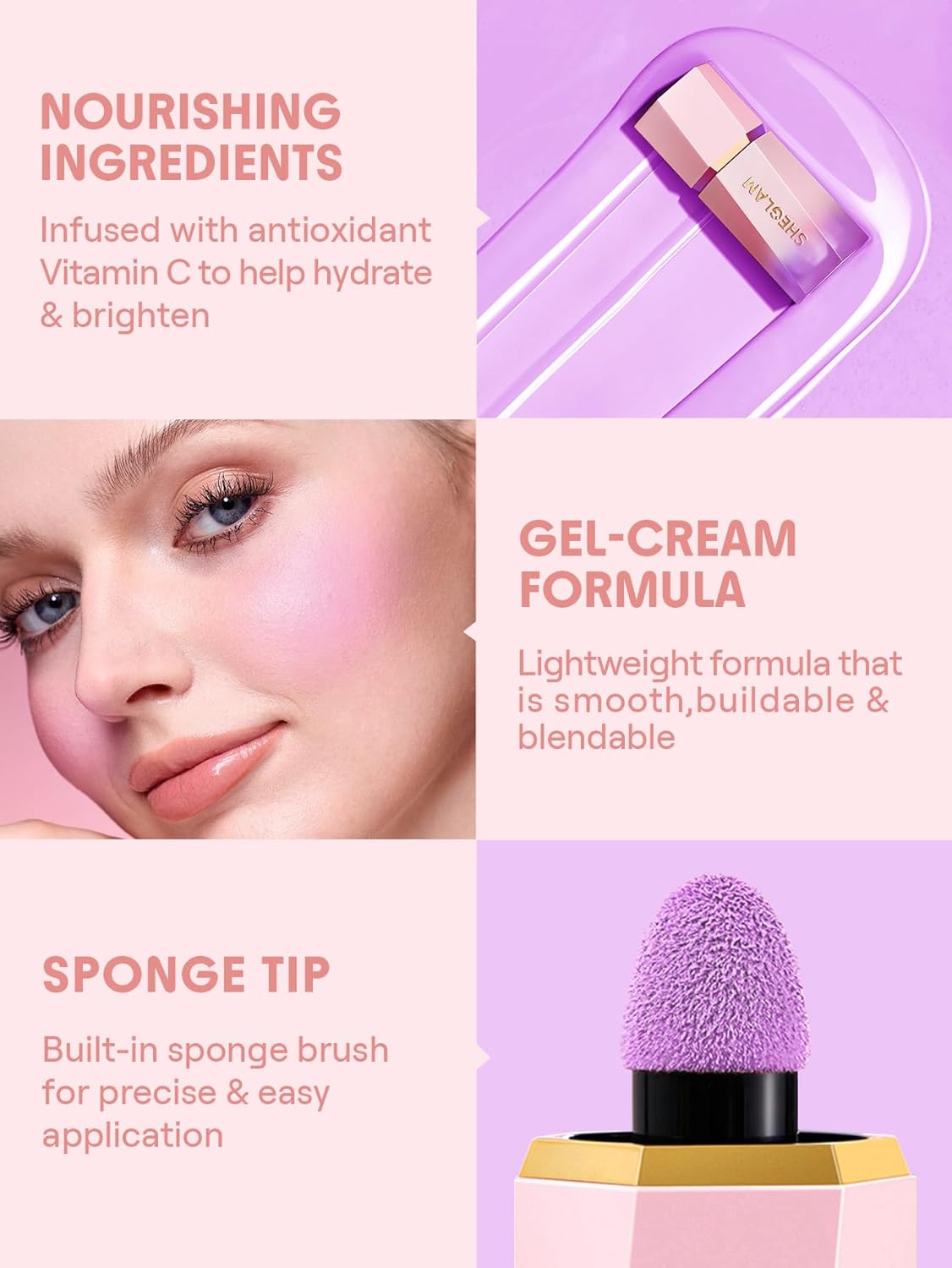 SHEGLAM Color Bloom Liquid Blush Makeup for Cheeks – Matte Finish, Free 🚚