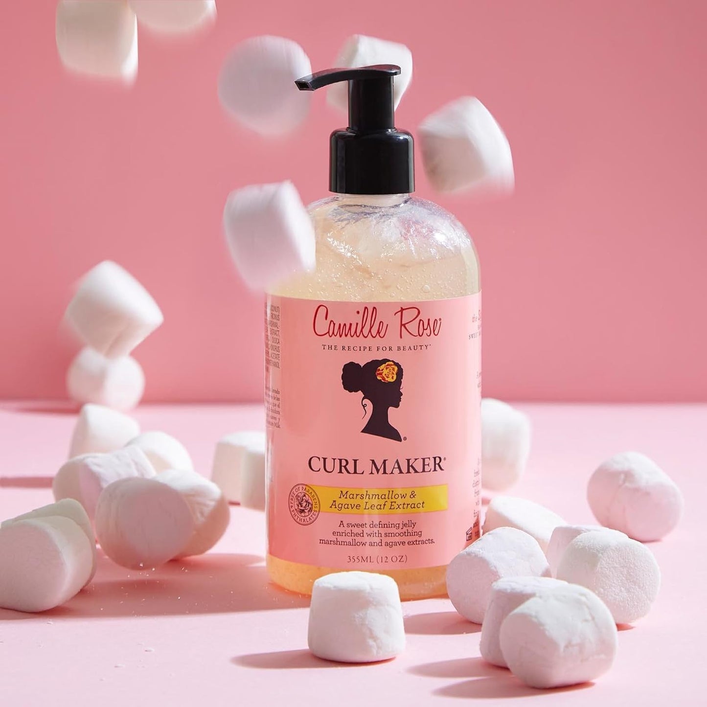 Camille Rose Curl Maker& Hair Defining Jelly,Marshmallow&Agave Leaf Extract,355ml