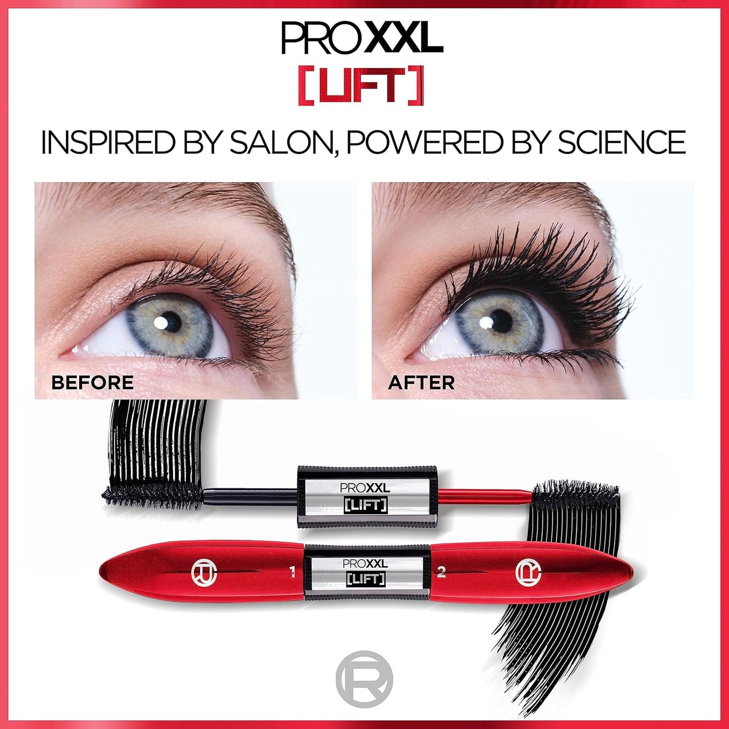 L'Oréal Paris Mascara, Salon Lash Lift, With Pro-Keratin, Long-lasting, No Clumping or Smudging, Pro XXL Lift, Black