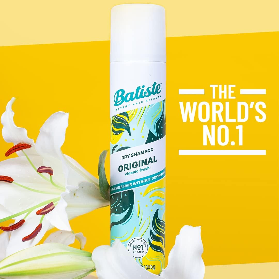 Batiste Dry Shampoo Original 200ml,Fresh&Clean Fragrance,No Rinse ,200 ml