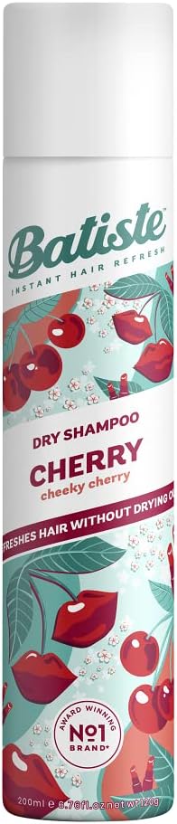 Batiste Dry Shampoo in Cherry,Cool&Retro Fragance, No Rinse Spray,200 ml