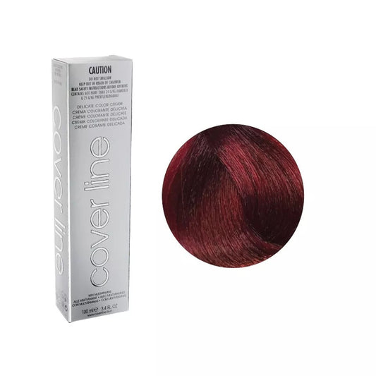 COVER LINE Delicate Hair Color Cream,5.666 Light Extra Intensive Auburn Brown