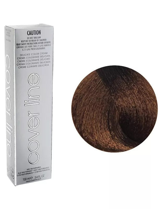 COVER LINE Delicate Hair Color Cream,7.77 Dark Caramel