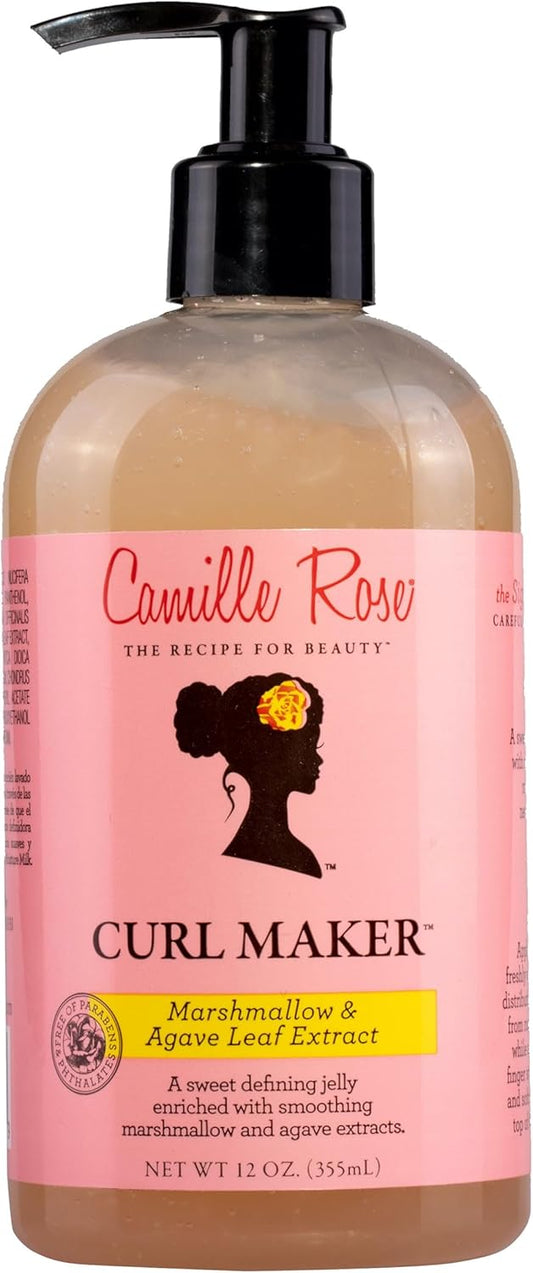 Camille Rose Curl Maker& Hair Defining Jelly,Marshmallow&Agave Leaf Extract,355ml