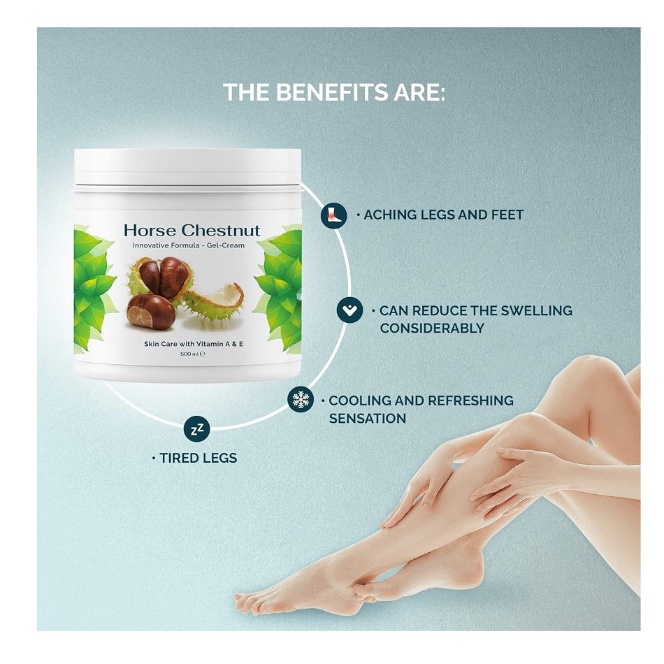 Horse Chestnut Gel Cream,Varicose Veins,Relaxing,Cooling,Soothing by Hunca Care