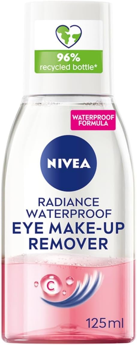 NIVEA Waterproof Eye Make Up Remover Radiance 125ml,with Vitamin C