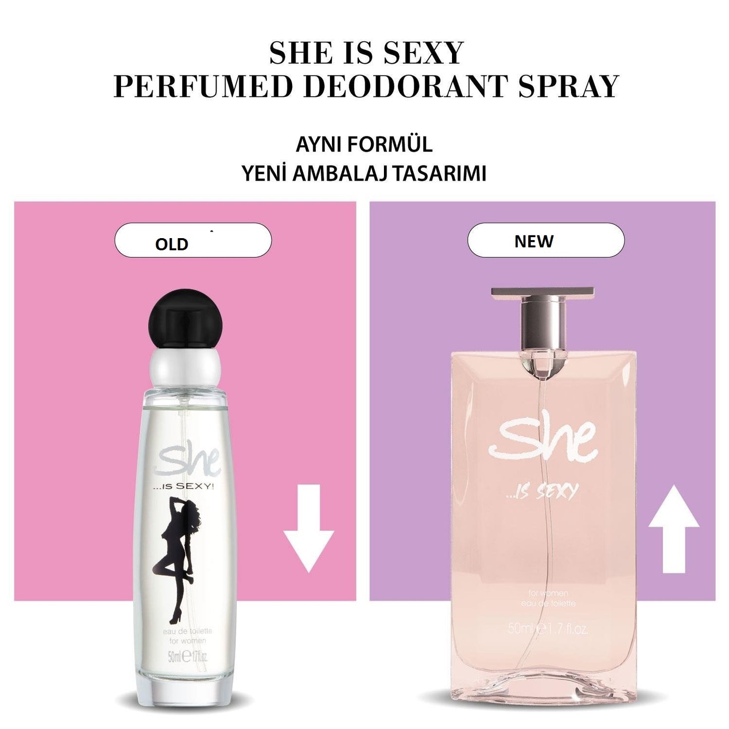 She Is SEXY Perfume 50ml+Deodorant 150ml Gift Set by Hunca